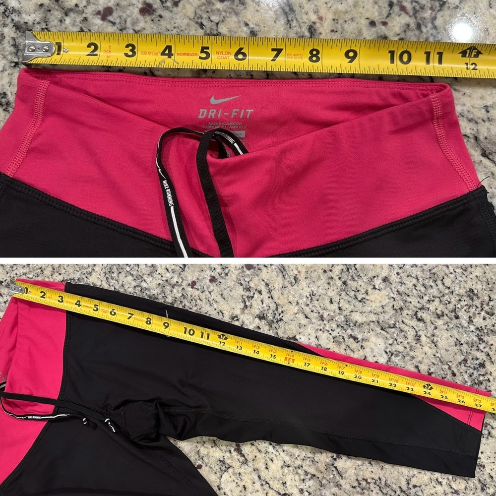 Nike Women’s Black & Pink Dri-Fit Workout Leggings Yoga Pants Size XS - Picture 6 of 6